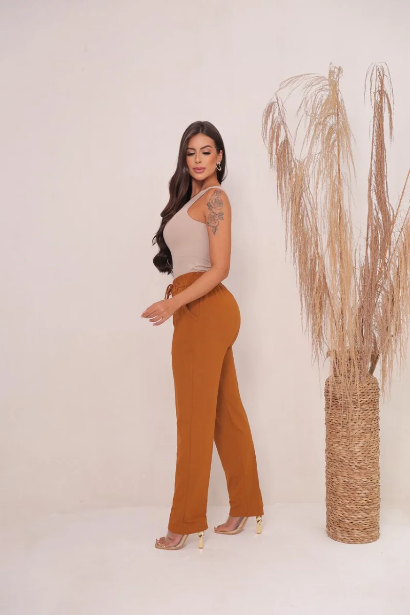 Calça feminina Viscolycra Caramelo - 2