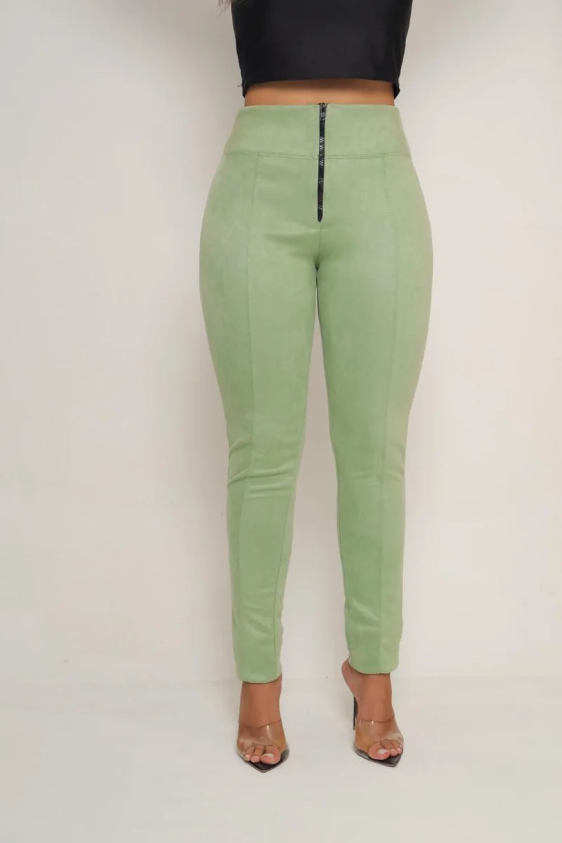 Legue Escuba suede de zíper Cor verde Olivia - 3