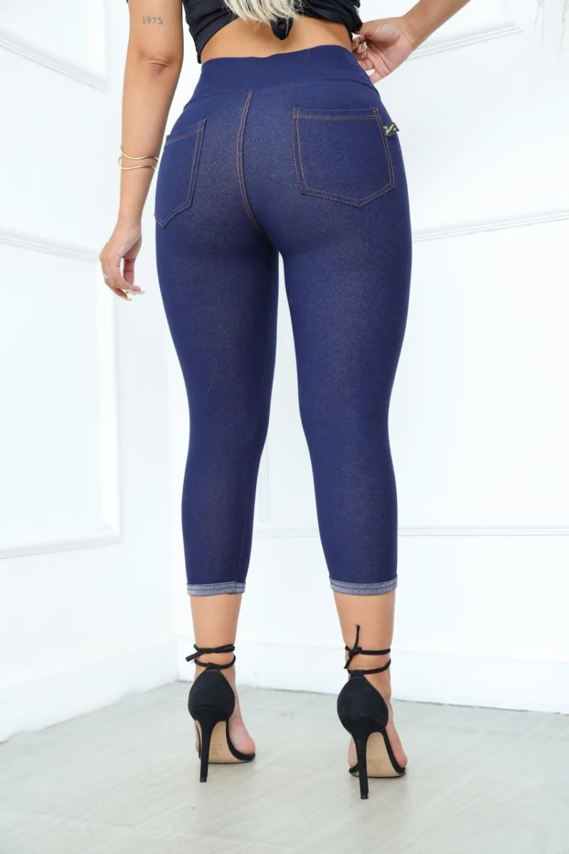 Capri jeans malha Cotton feminina com todo o conforto e cheia de charme - 3