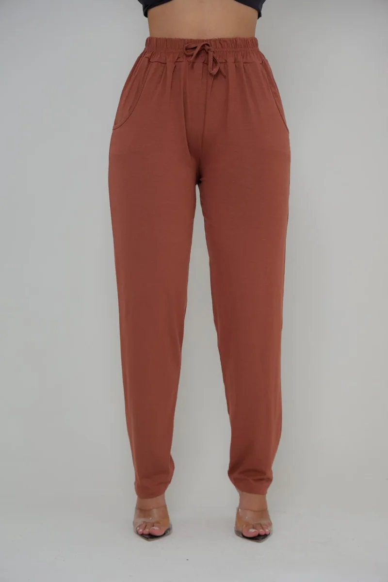 Calça feminina VISCOLYCRA Cor terra cota - 2